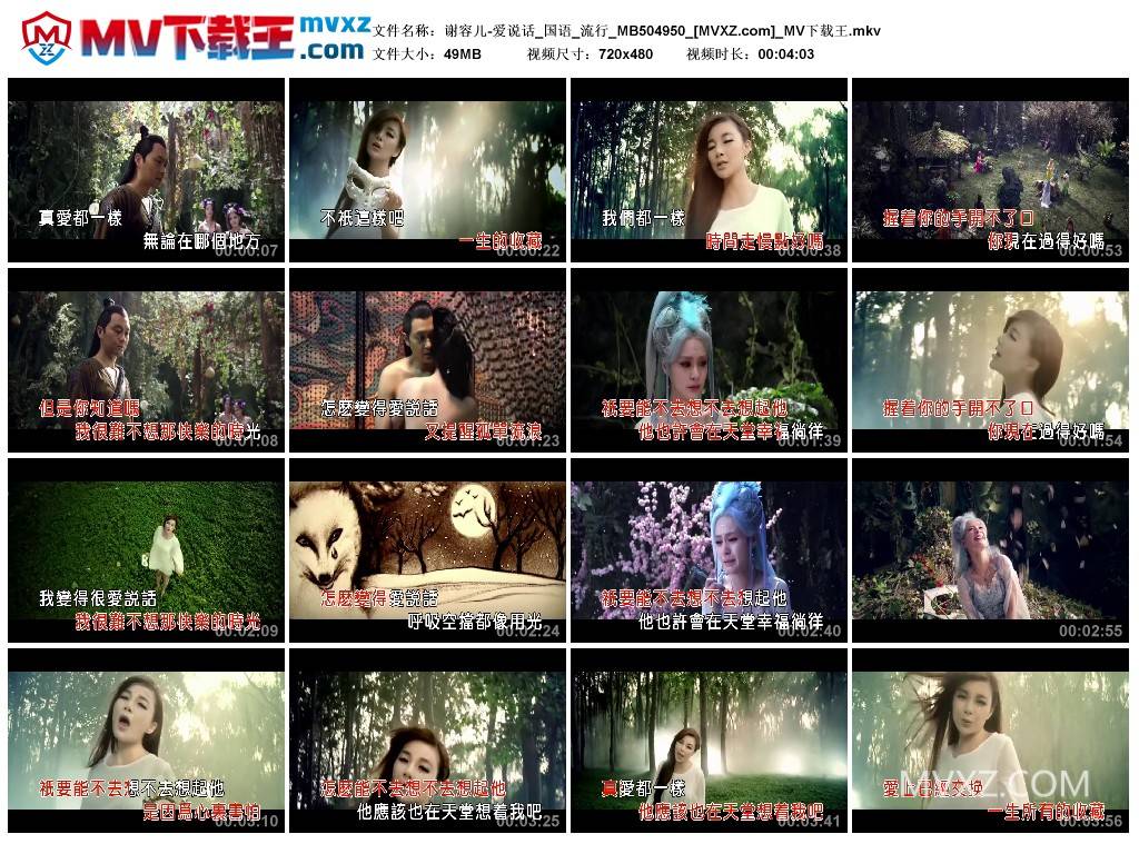 谢容儿-爱说话_国语_流行_MB504950